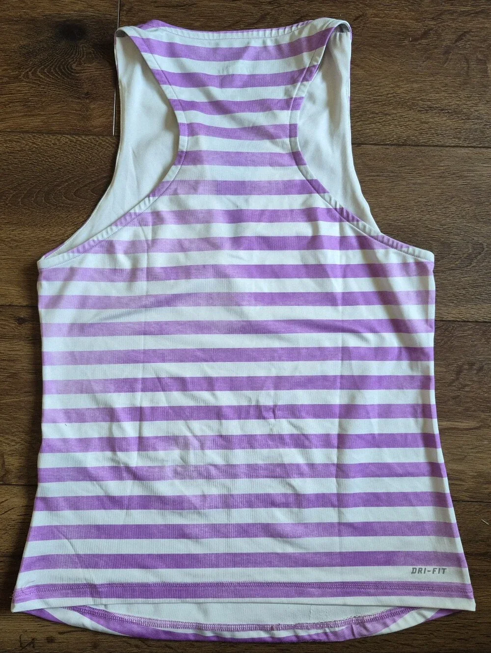 NEW Nike Dri-Fit Purple White Stripe Pure Tennis Tank Top Sz M